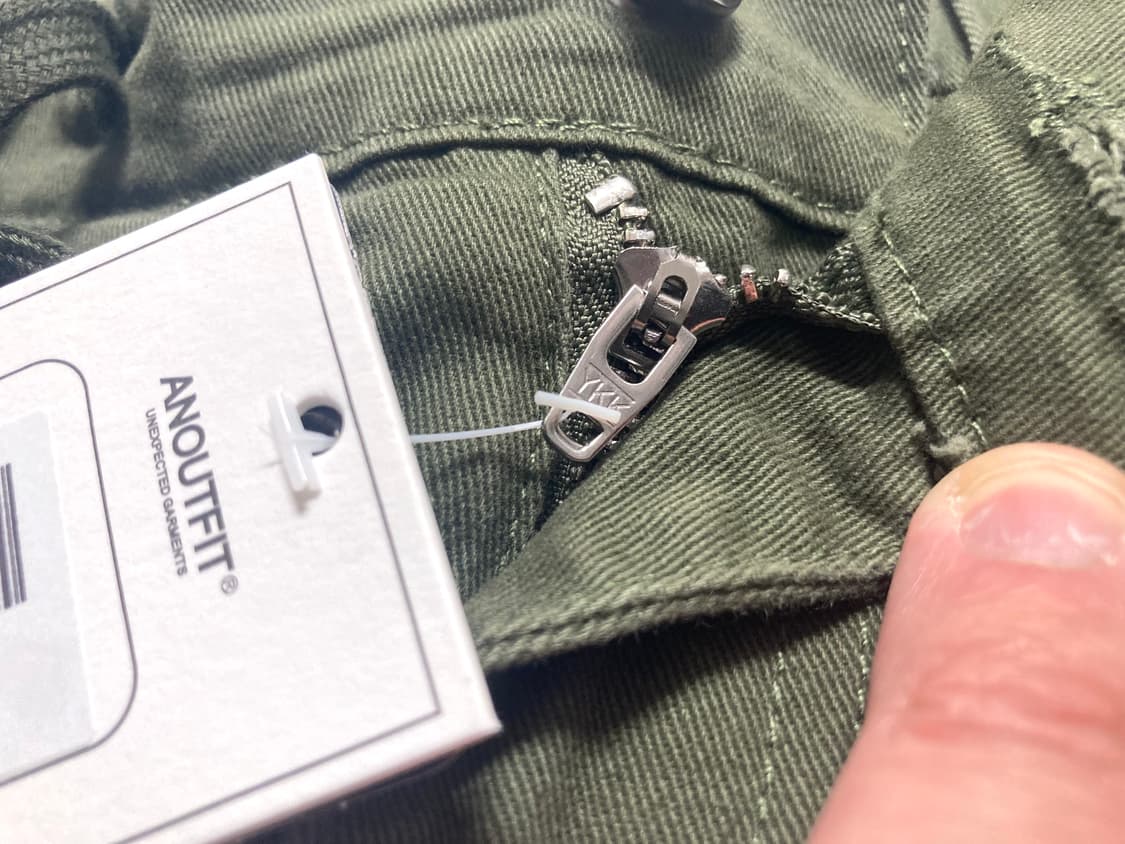 (새상품)언아웃핏 원턱 와이드 세미밴딩 카고 팬츠 36-38 상품이미지4