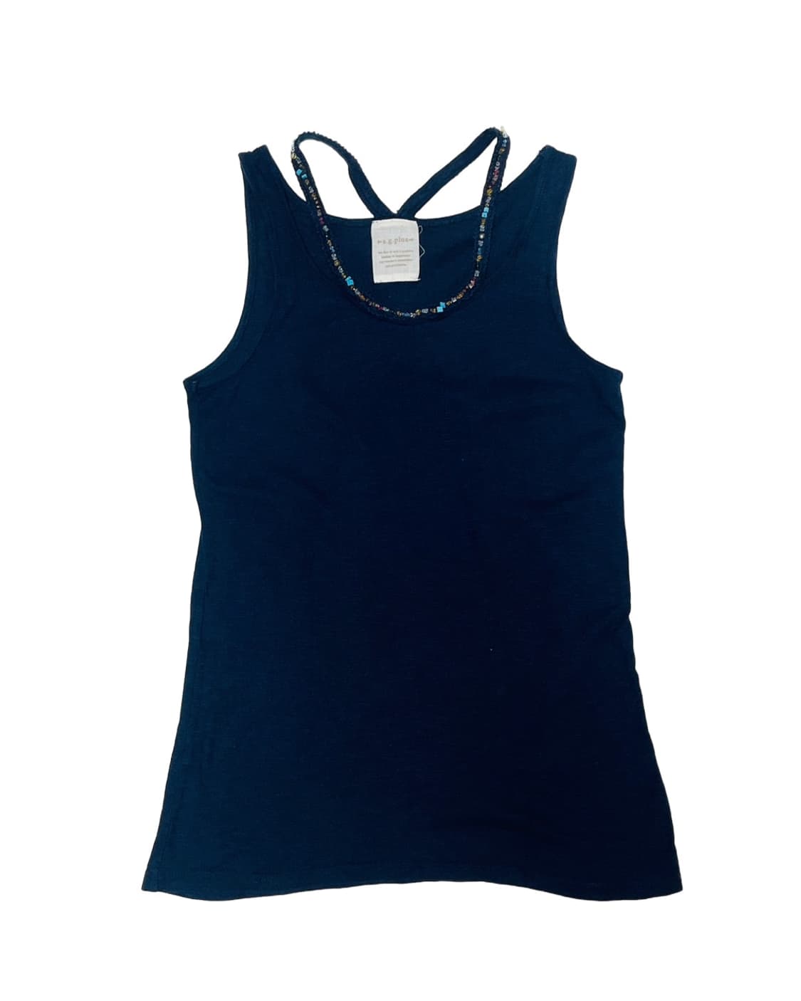 Navy beads sleeveless 상품이미지1