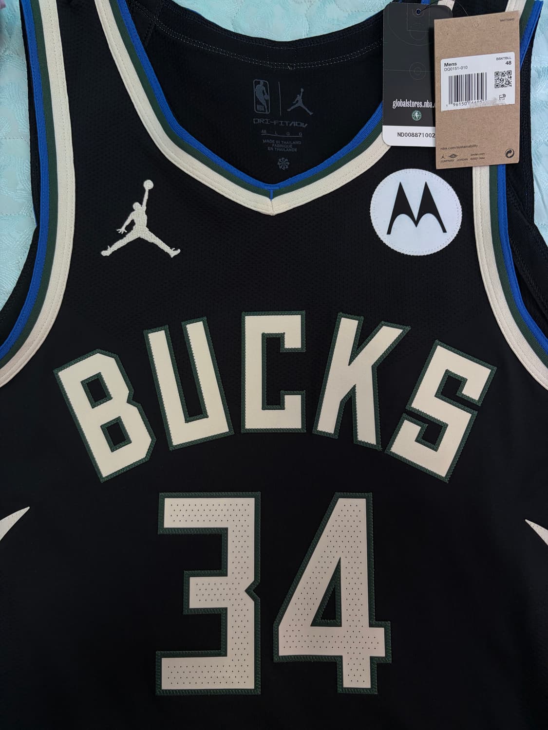 정품 NBA 밀워키 벅스 야니스 아데토쿤보 어센틱 스윙맨 져지 유니폼 L 상품이미지5