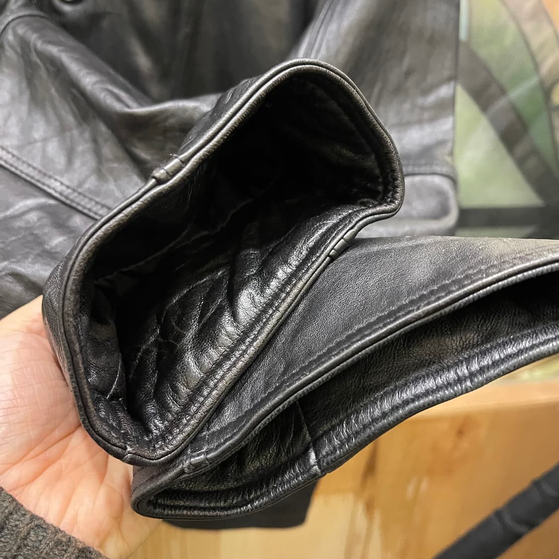 90's vintage 램스킨 카코트 상품이미지4