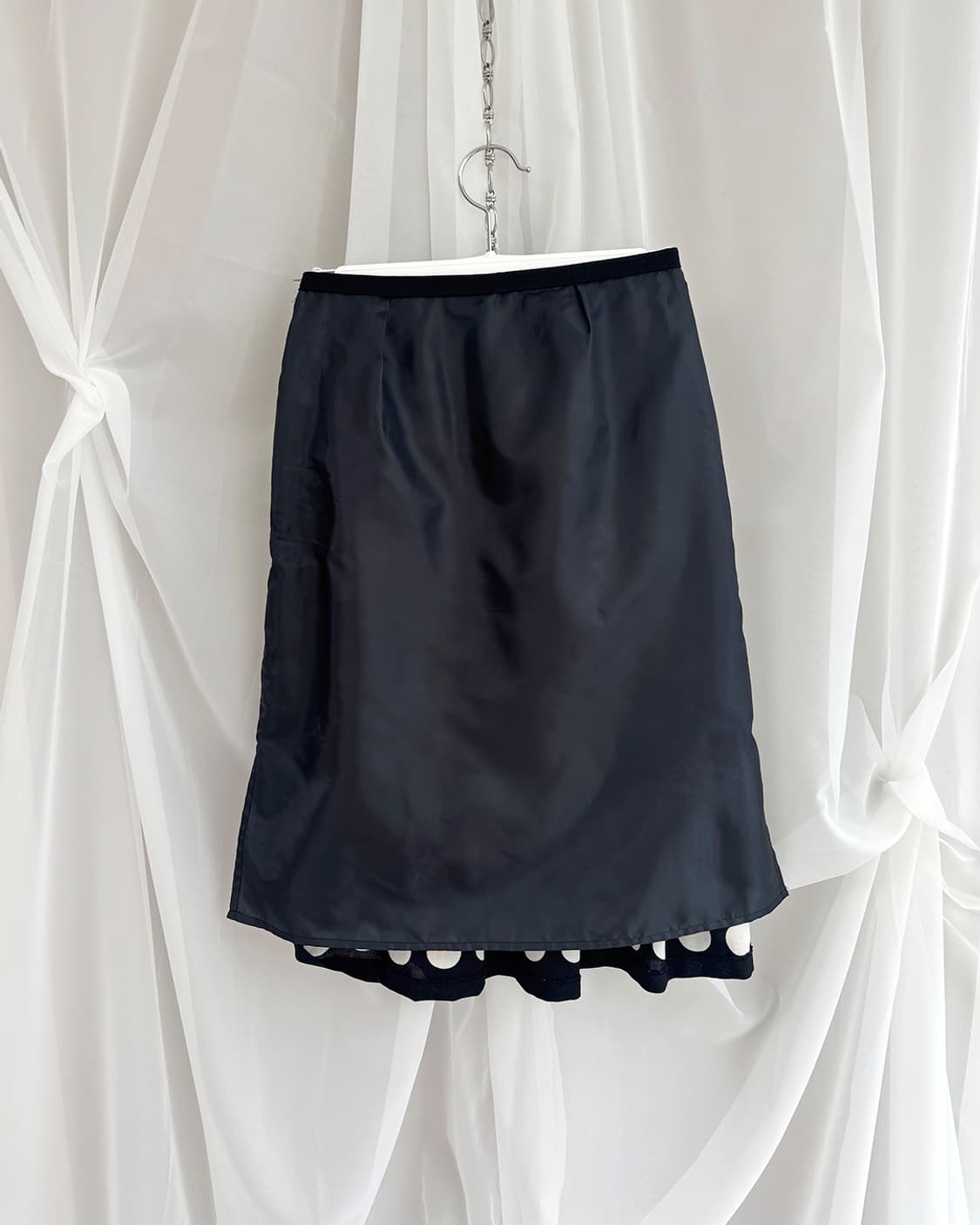 TRUDEA gradient dot pleated midi skirt 상품이미지5