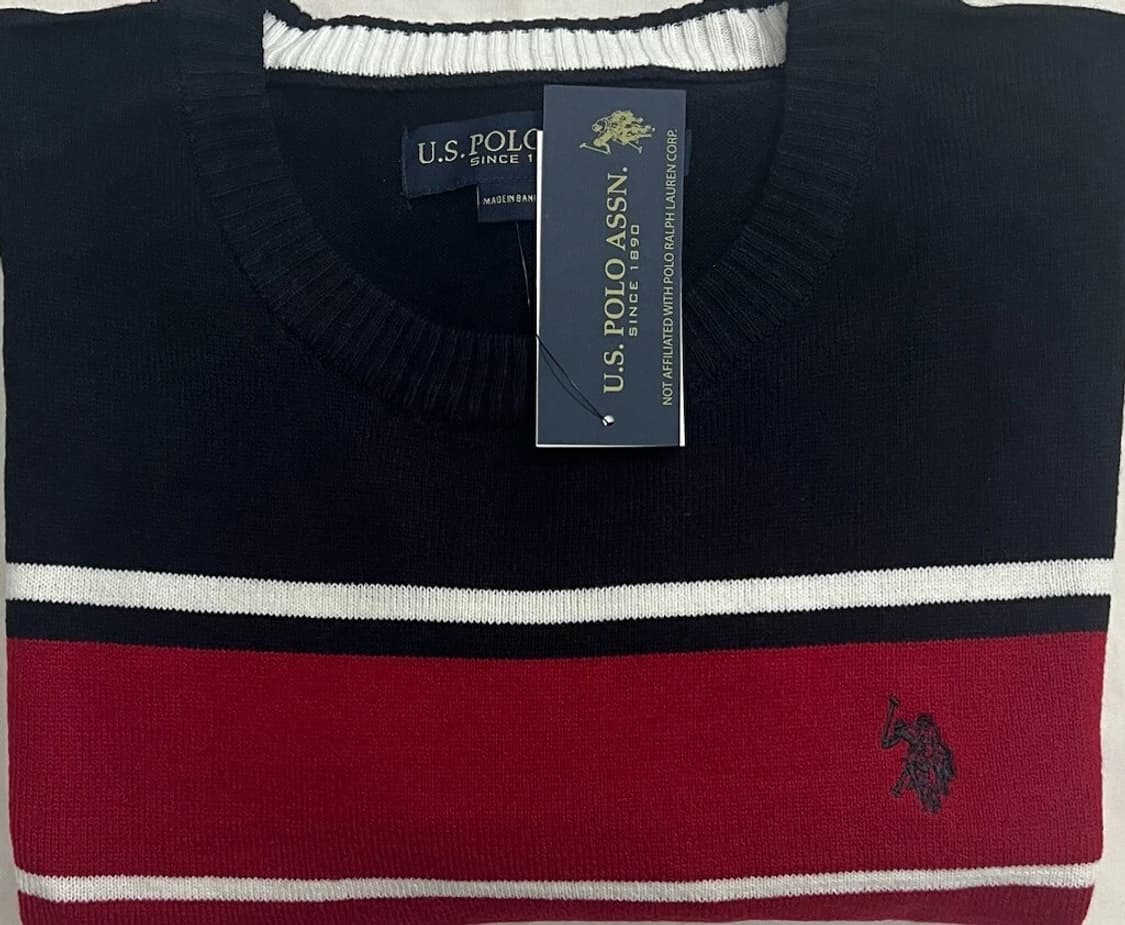 US 폴로 크루넥 긴팔 스웨터 상품이미지1