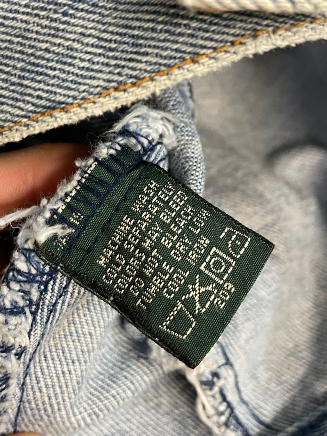 90s 잔스포츠 가죽 카라 데님 자켓  상품이미지7