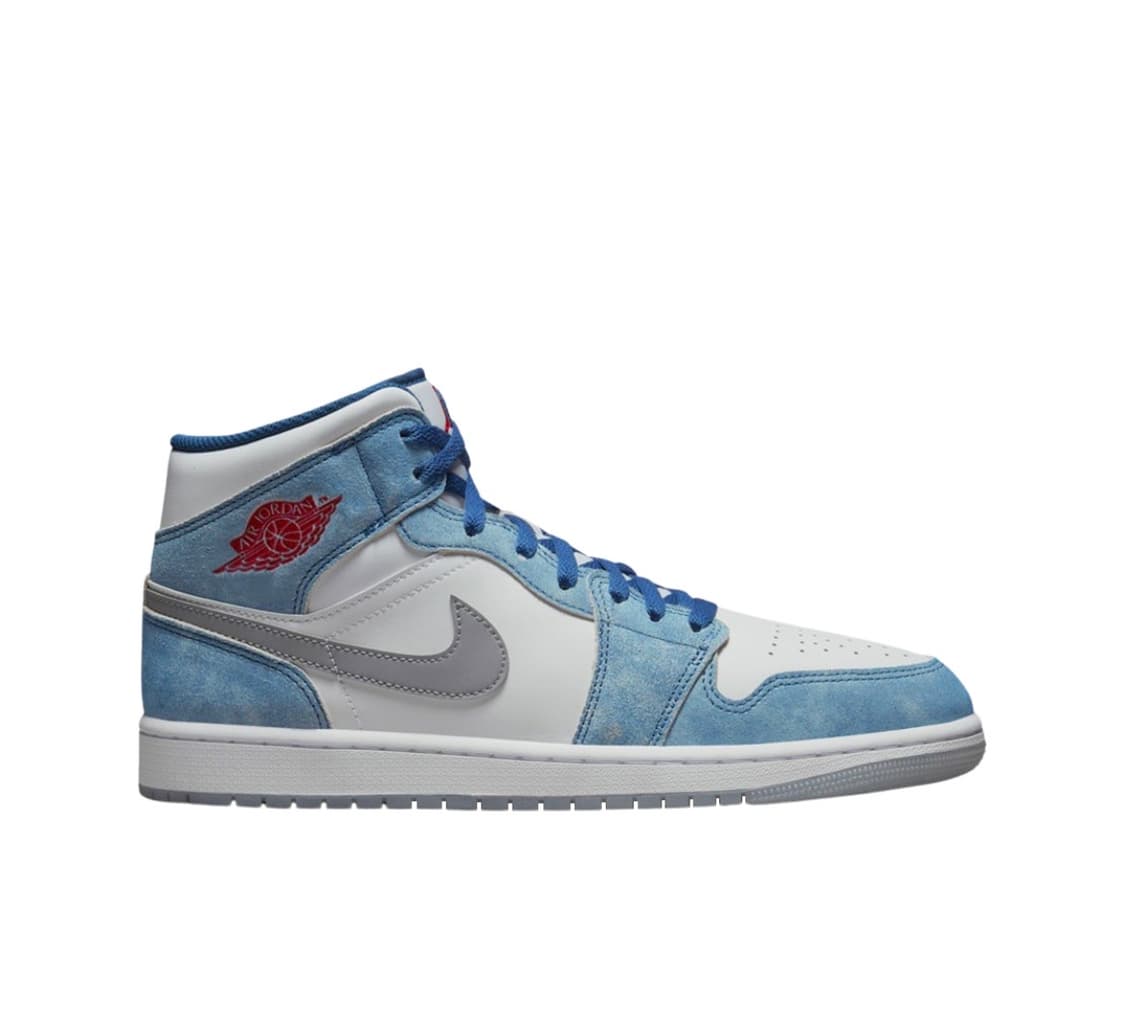 나이키 조던 1 미드 SE 프렌치 블루 파이어 레드(레드 끈교체) 260 상품이미지1