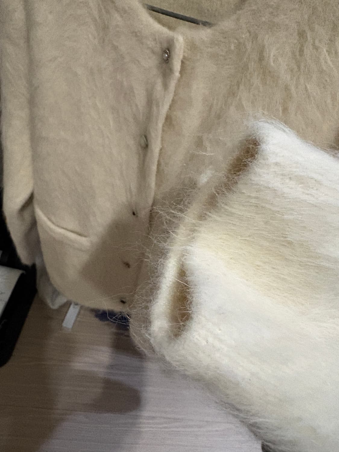 아뜰리에에디션 알파카 가디건 아이보리 상품이미지3