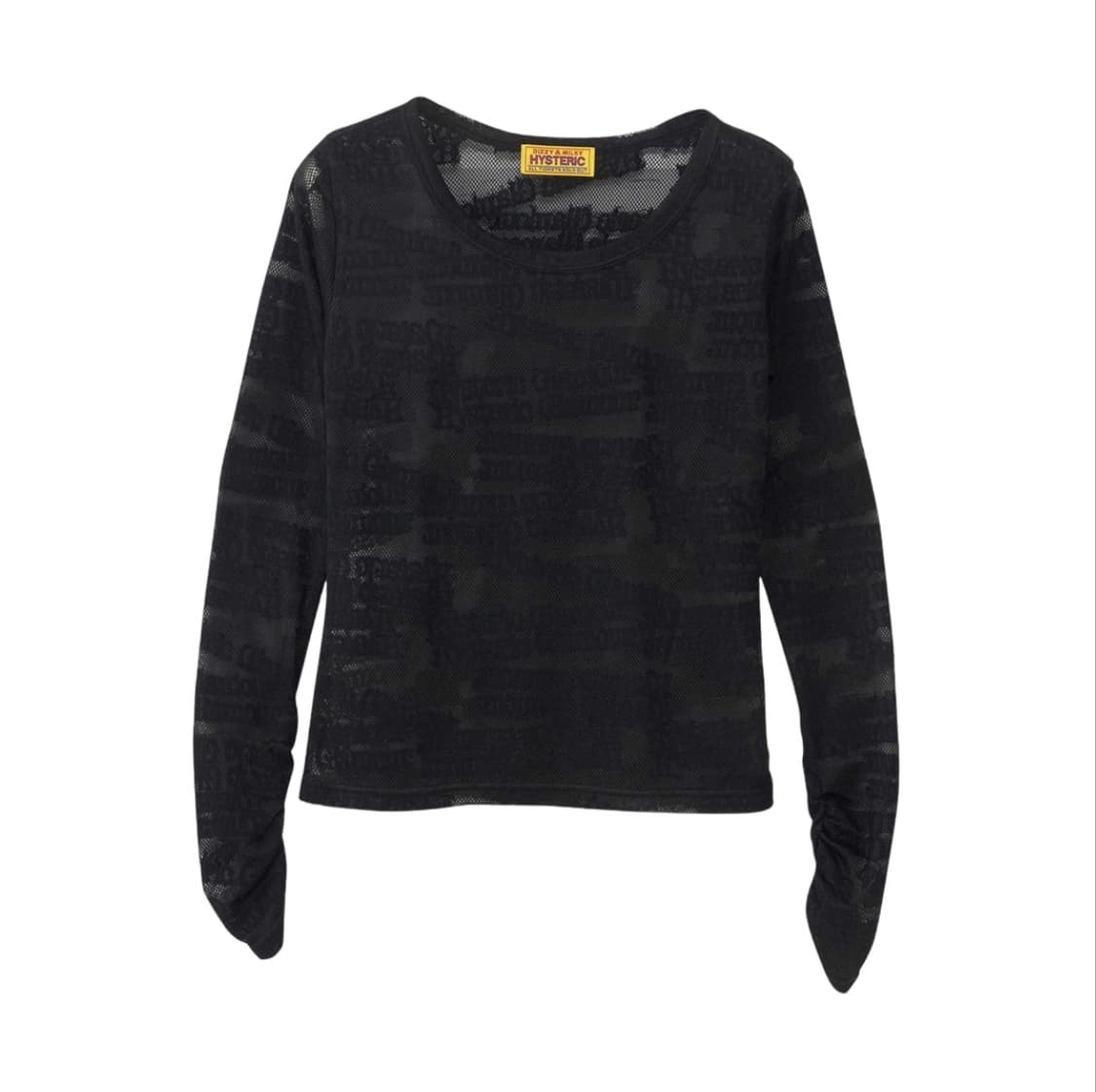 히스테릭 글래머 타입 로고 자카드 치비 티셔츠 블랙 상품이미지1