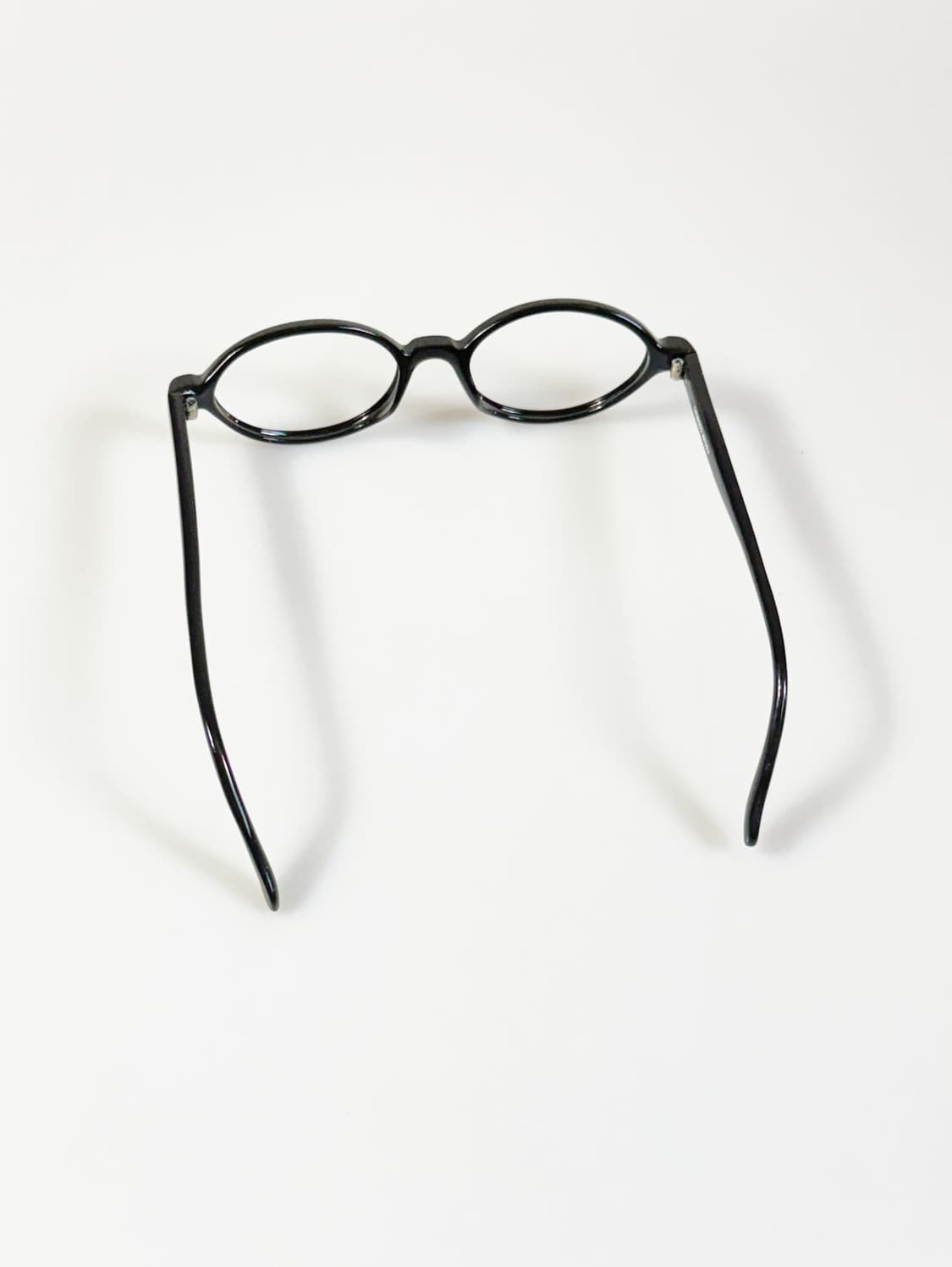 90s GIORGCO 블랙 오벌 뿔테 프레임 빈티지 안경 상품이미지5