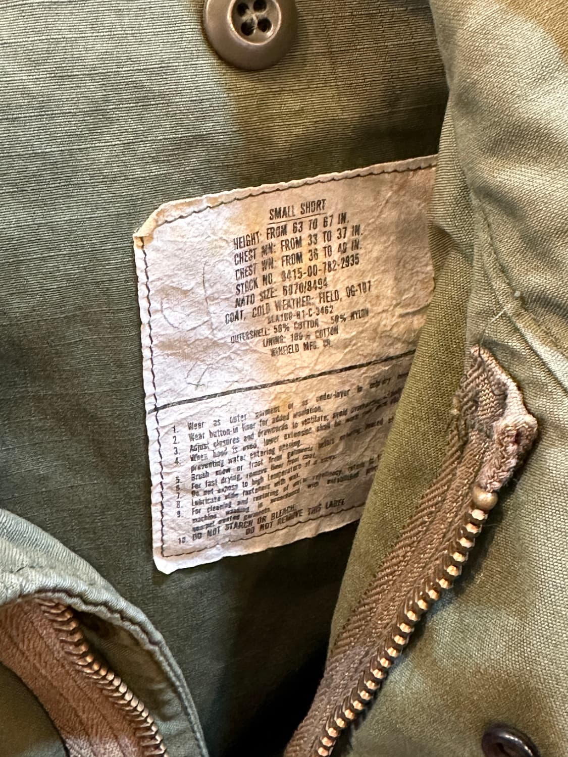 미군 오리지널 M-65 필드 자켓 상품이미지6