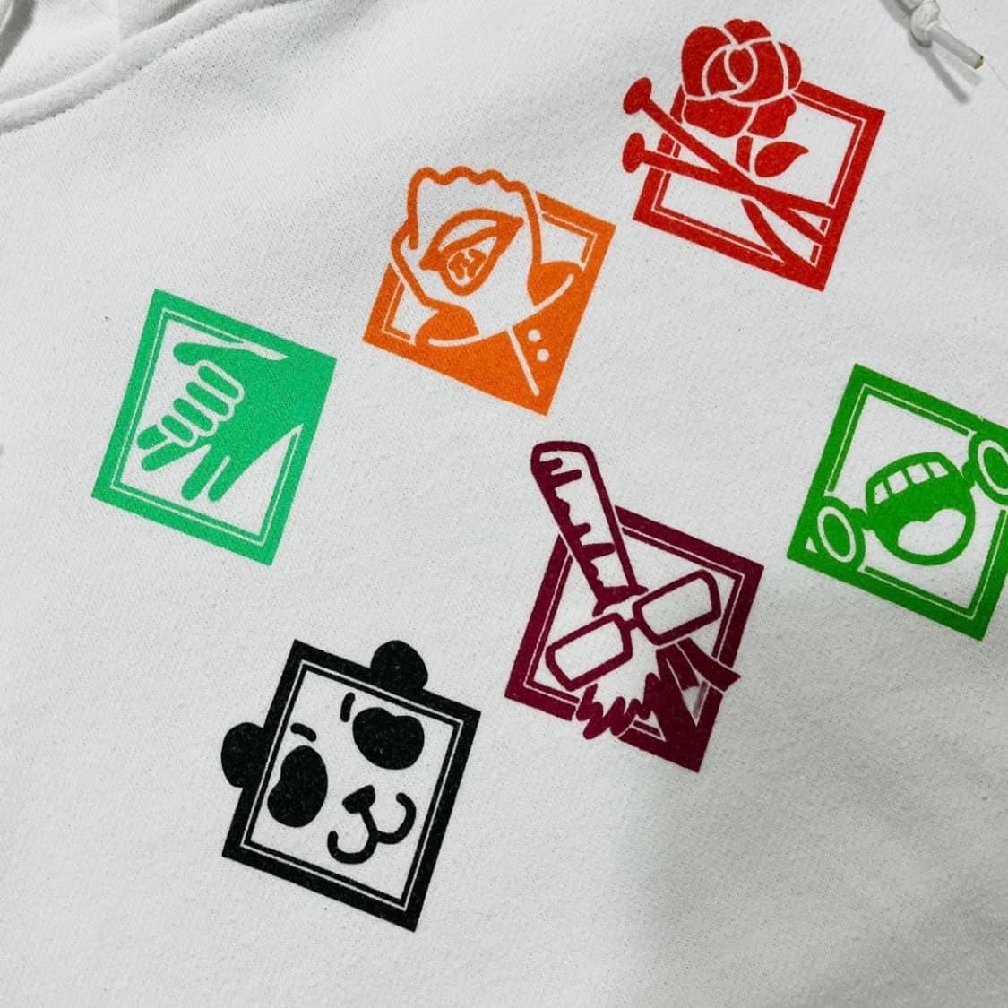 주술회전 에피소드 등장인물 아트 빈티지 후디 상품이미지4