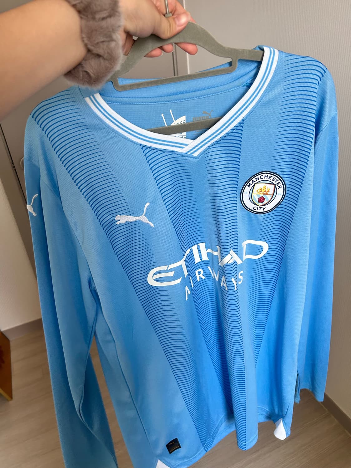 퓨마 맨시티 23/24 DE BRUYNE 롱슬리브 실착❌ 상품이미지2