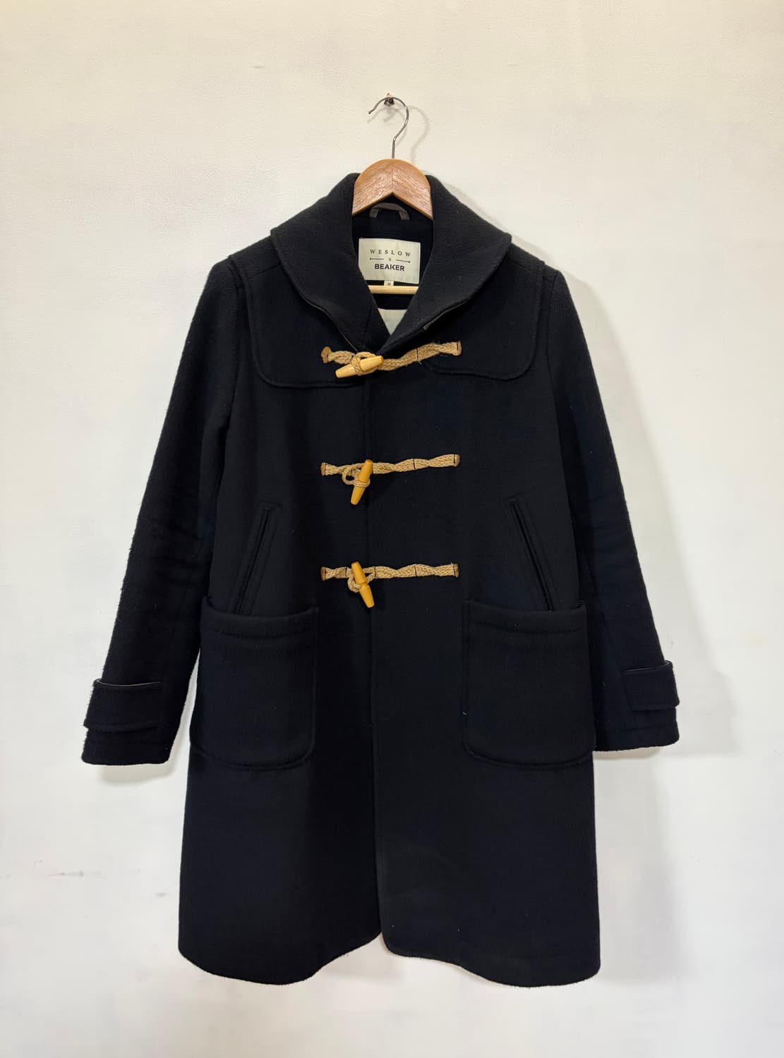 비이커* 위슬로우 네이비 더플코트 M 상품이미지6