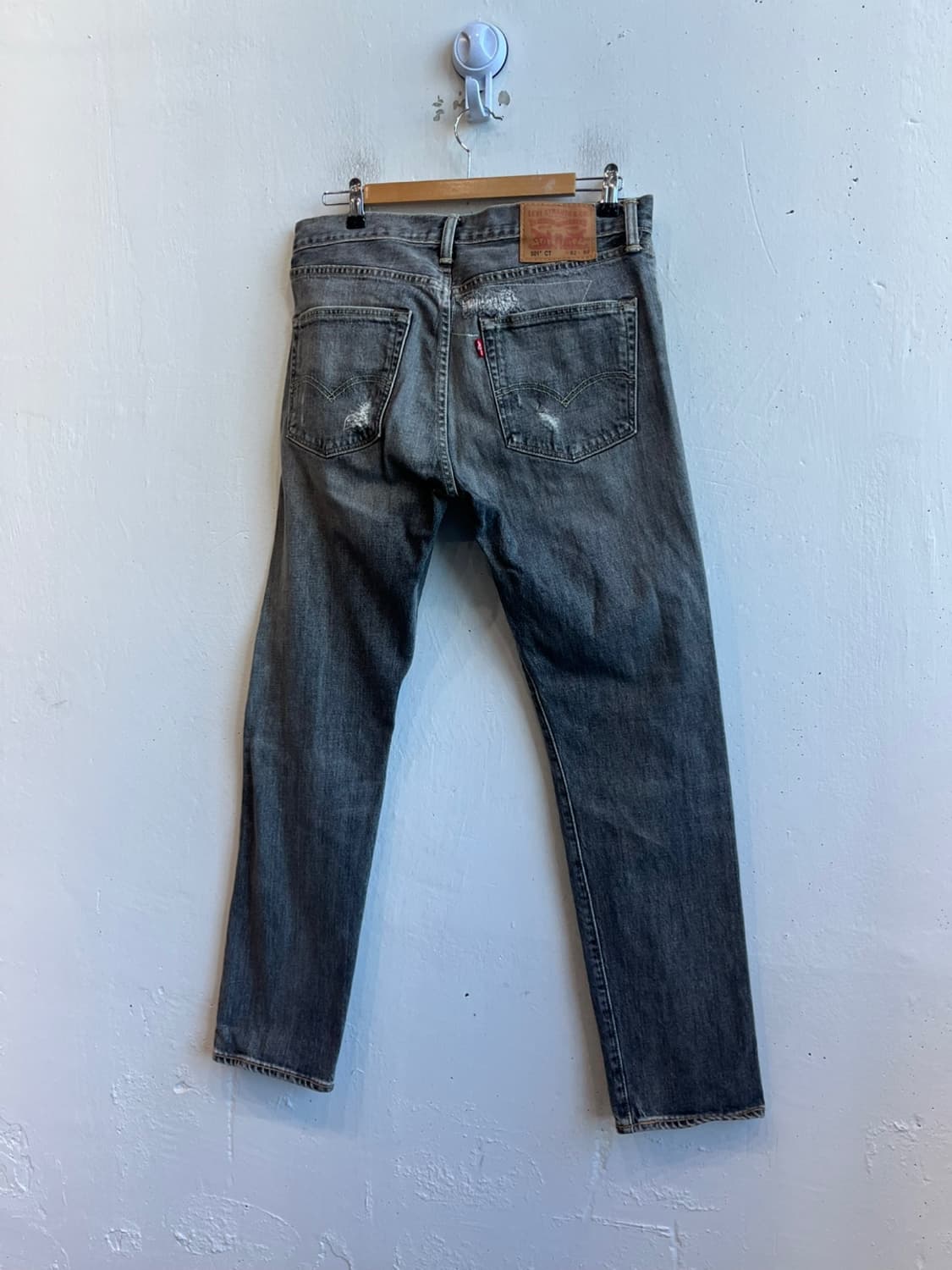 리바이스501CT 디스 워싱 블랙 데님팬츠 MADE IN MEXICO 상품이미지6