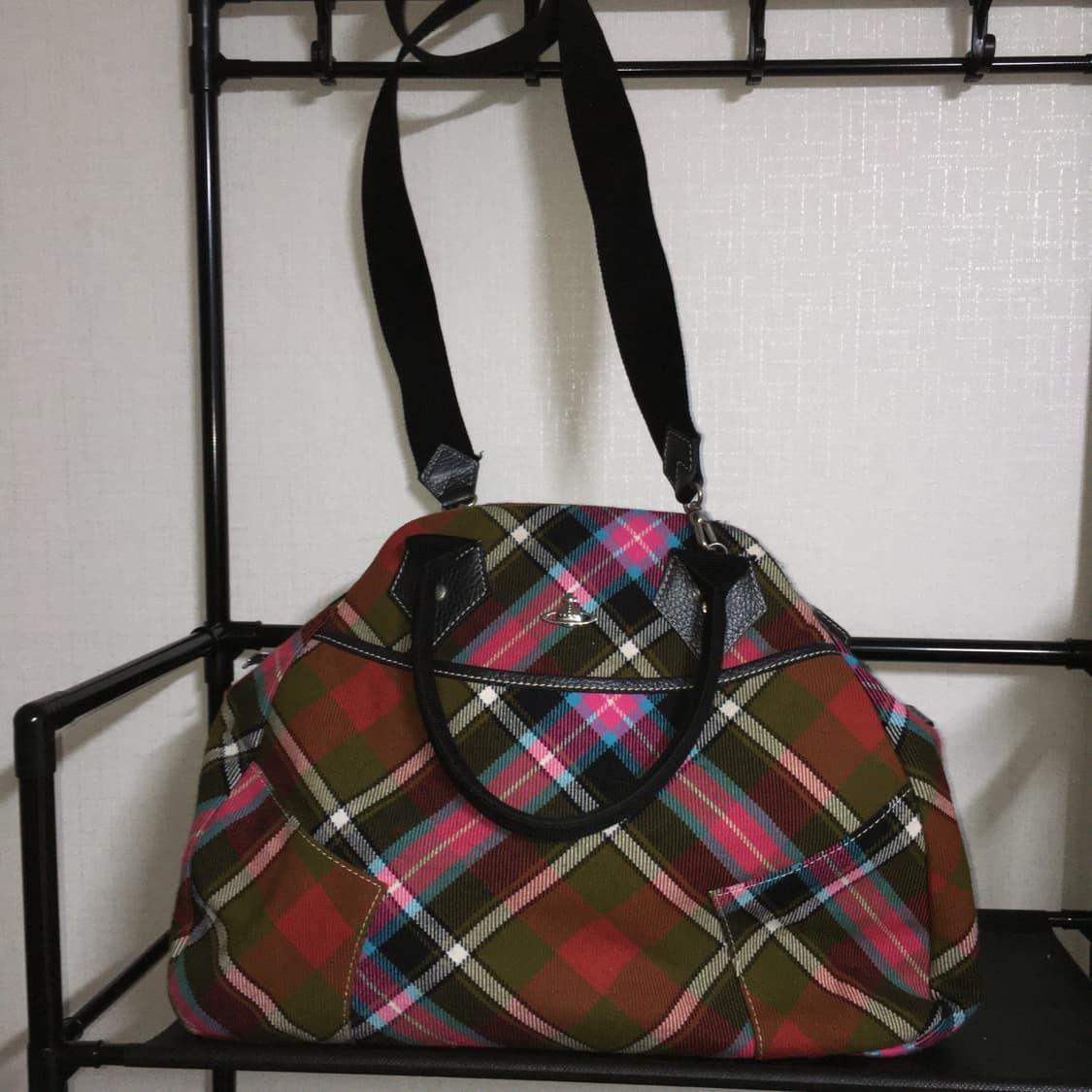 viviennewestwood 체크 토트백 상품이미지2