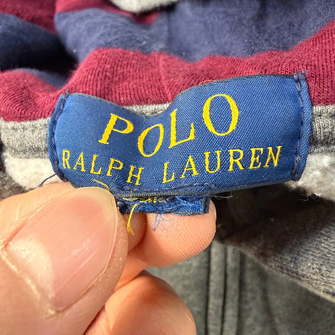 실측확인 폴로 그레이 아치로고 후드집업 0202T1 상품이미지4