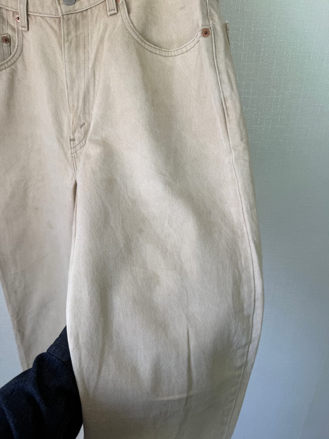 90s made in usa levis 550 34x30 에크루 크림진 상품이미지4