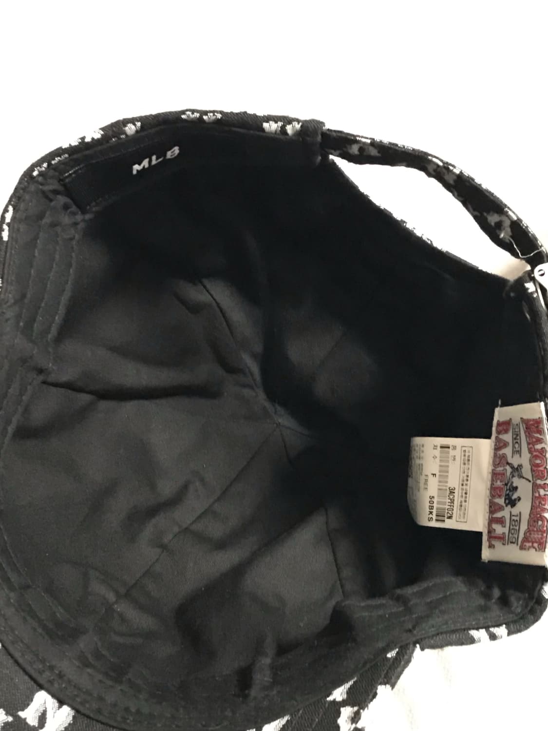 MLB 모노그램 클래식 스트럭쳐 볼캡 뉴욕양키스 블랙 상품이미지3