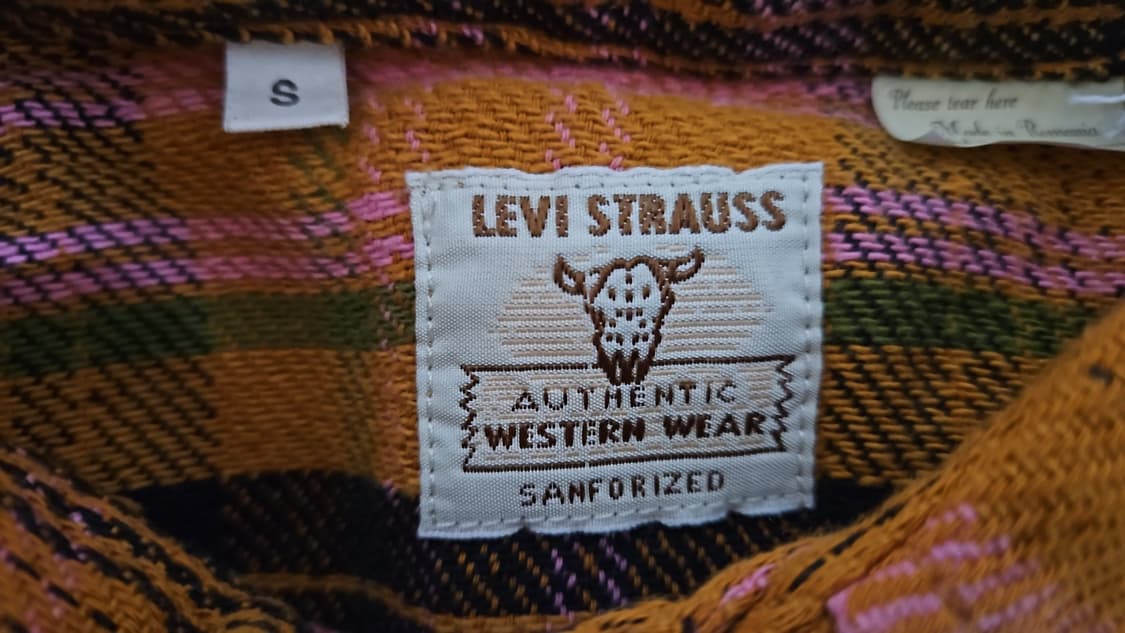 리바이스 LVC 1950's 숏혼 플란넬 셔츠 피넛 멀티 S 상품이미지6