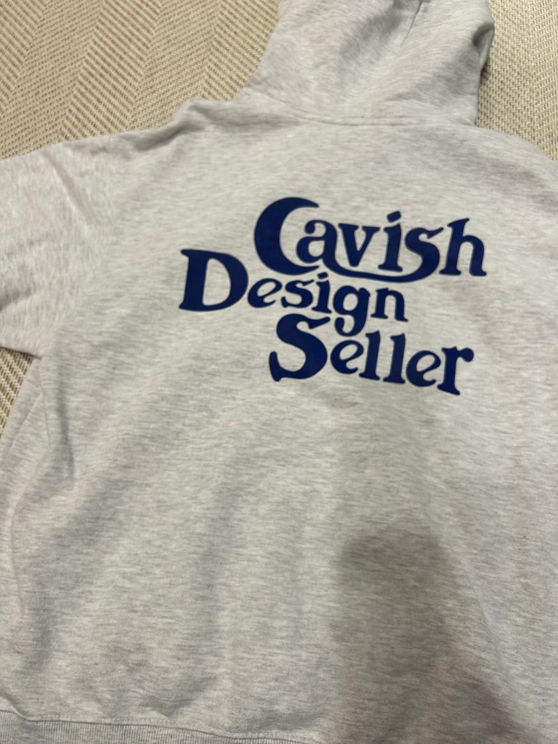 카비시 SELLER LOGO HOODIE LIGHT GREY(BLUE) 상품이미지1