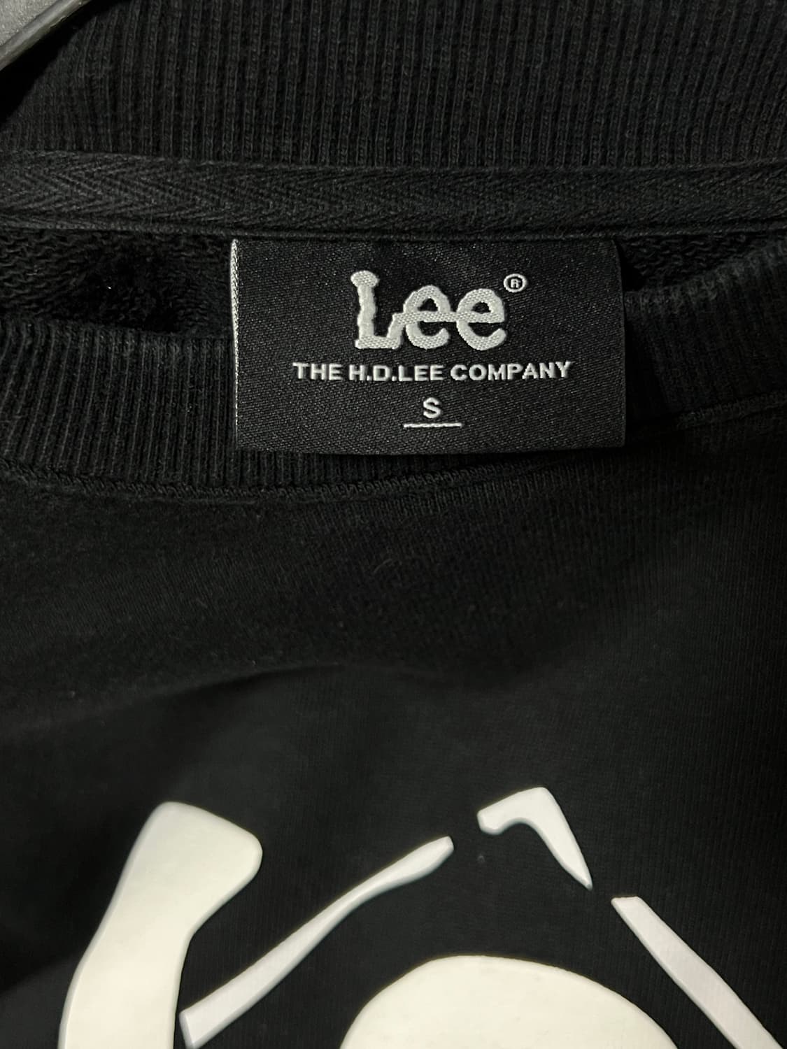 Lee 블랙 로고 맨투맨 S 상품이미지3