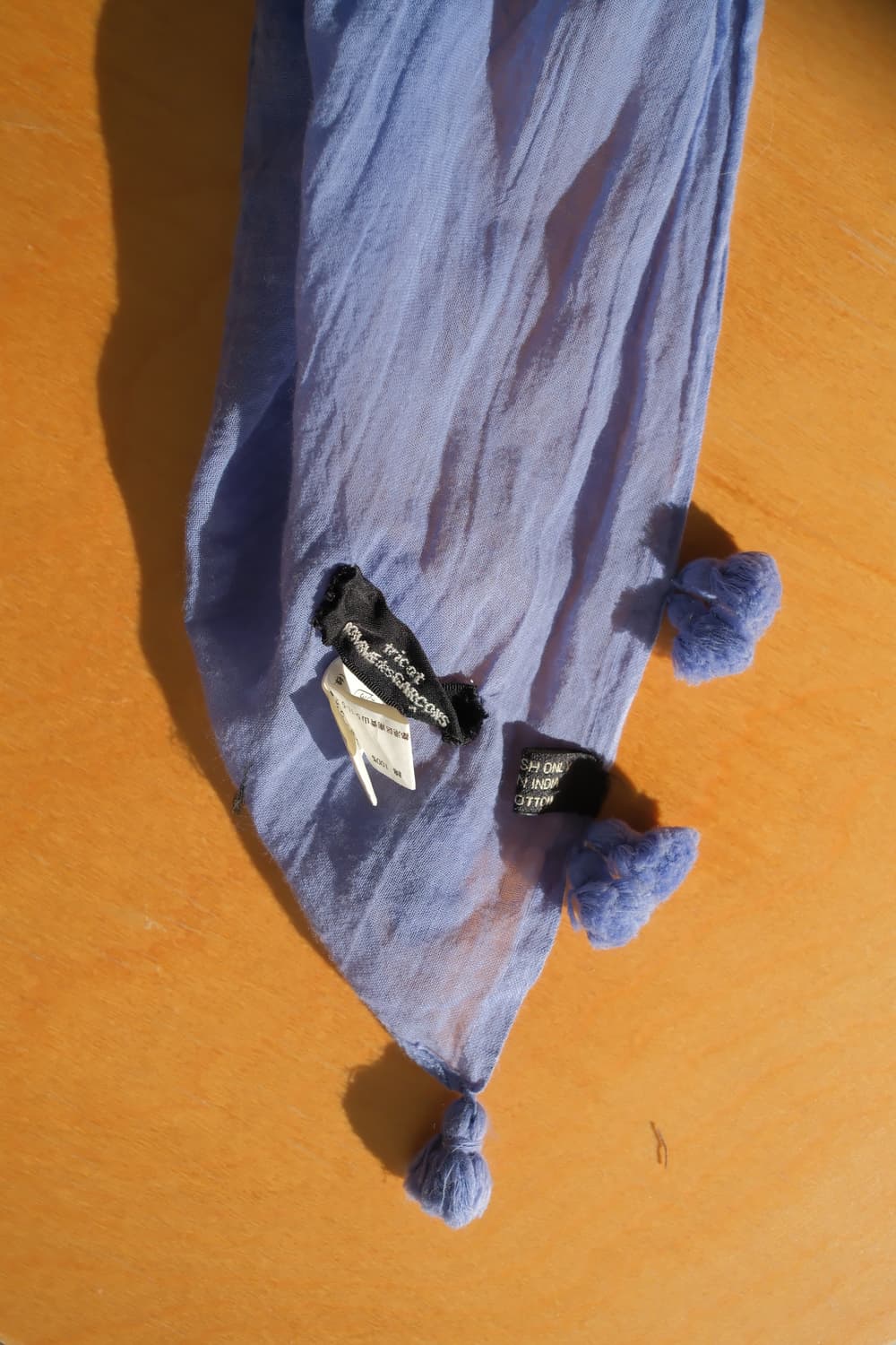 Pompom tassel blue scarf 상품이미지8