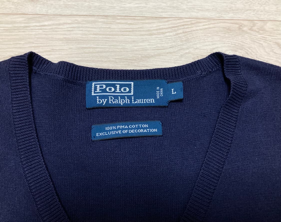 폴로 브이넥 니트 L(105-110) 판매 상품이미지7