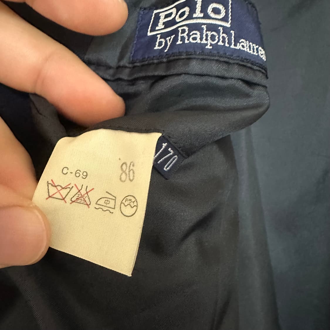 95 폴로 랄프로렌 금장 더블 블레이저 네이비 상품이미지7