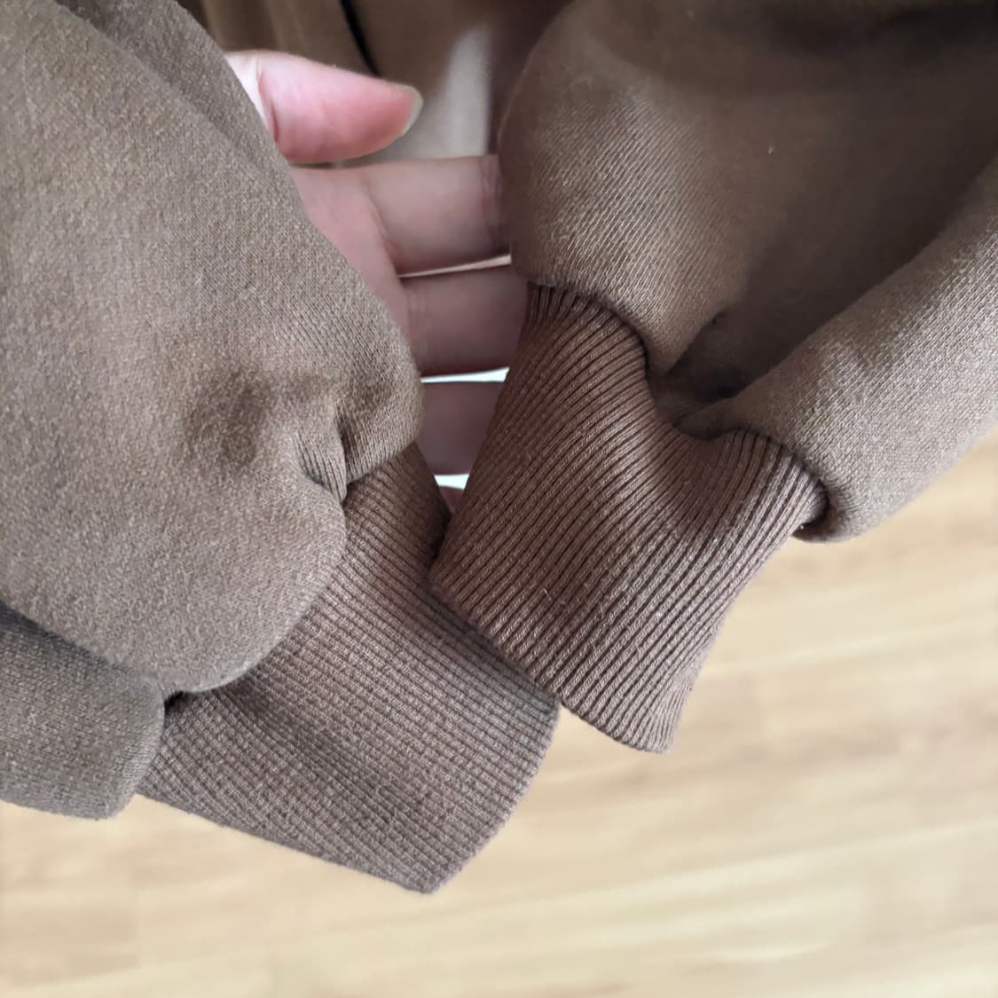 언더베이스 브라운 프린팅 후드티 M 상품이미지5