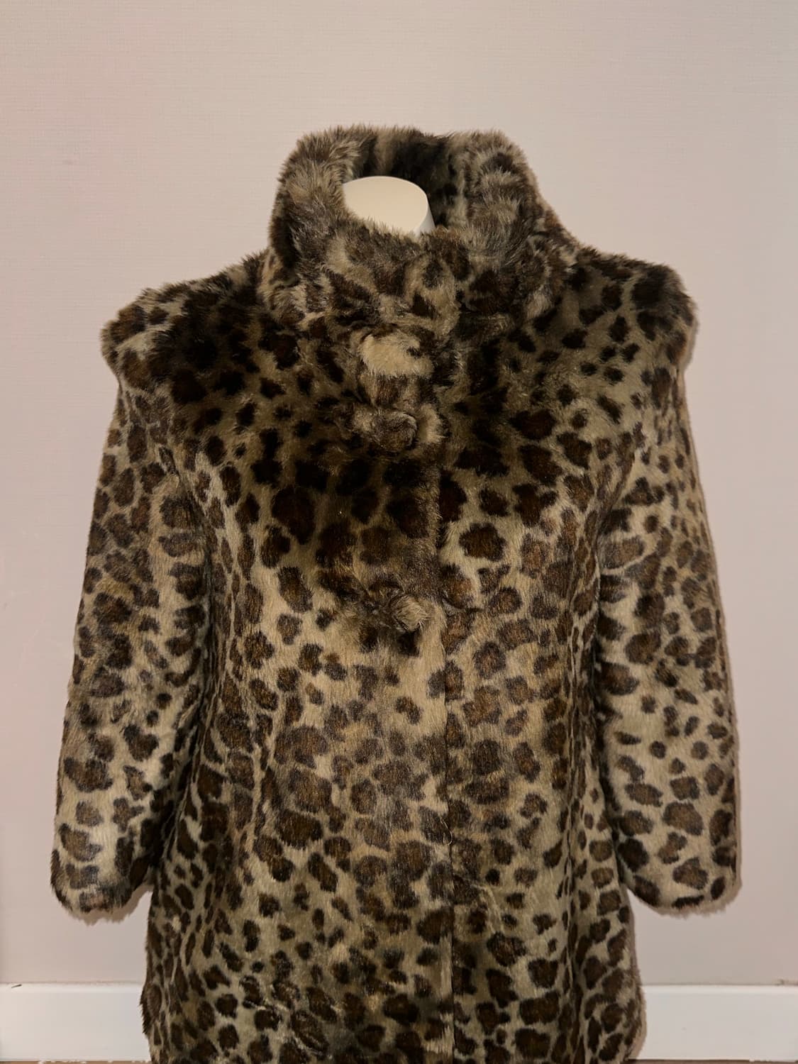 레오파드 호피 빈티지 퍼 자켓 갸루 상품이미지5