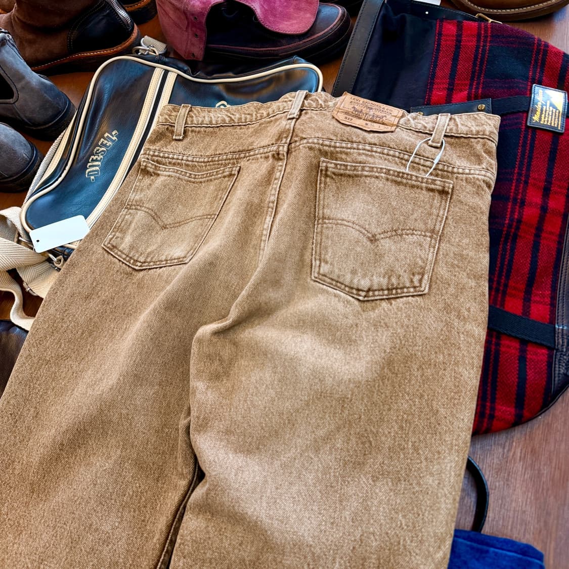 90S 리바이스 브라운 517 부츠컷 USA 38 데님 팬츠 상품이미지2