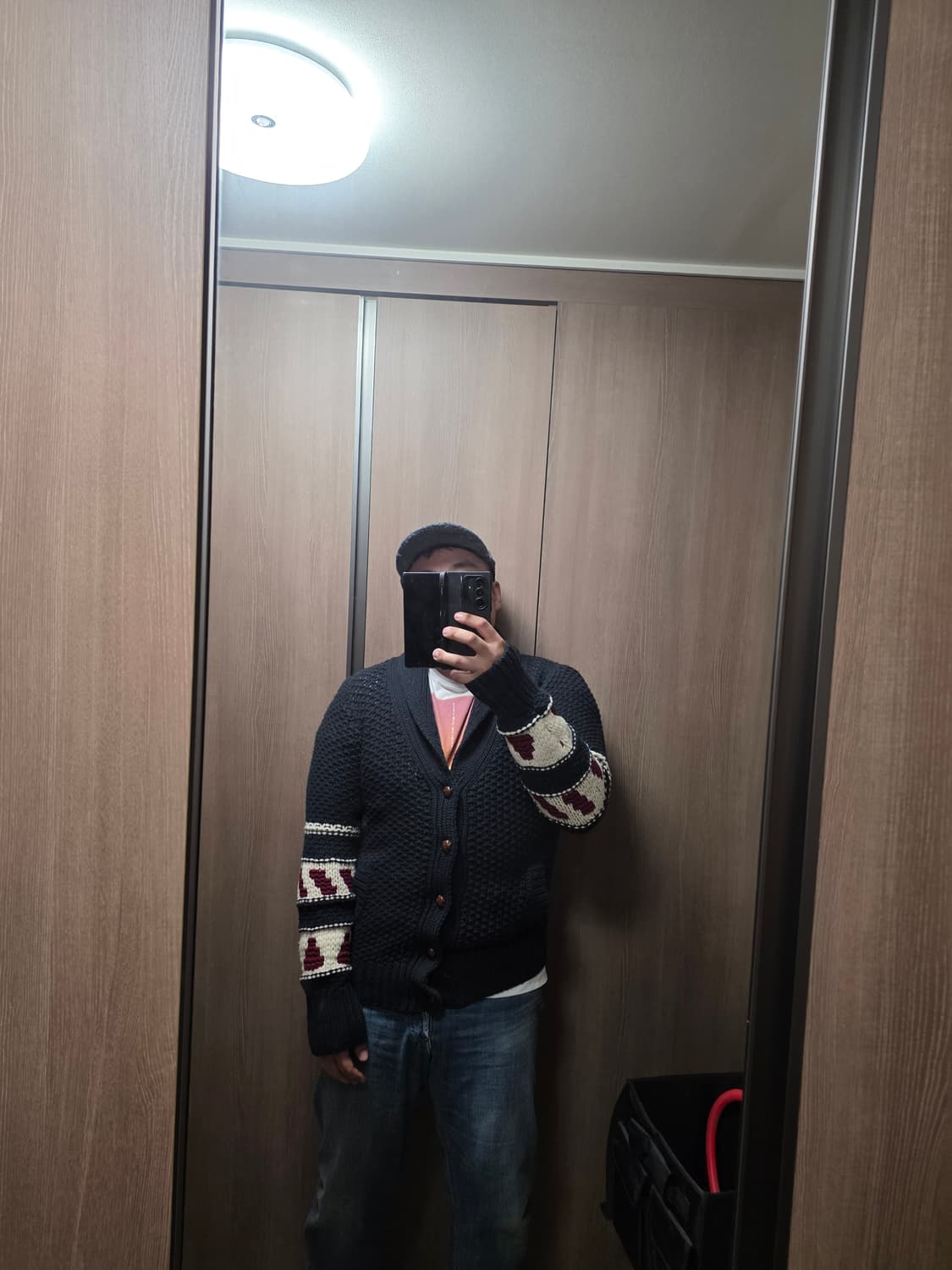 Burberry 램스울 숄칼라 인타르시아 가디건 M 상품이미지2