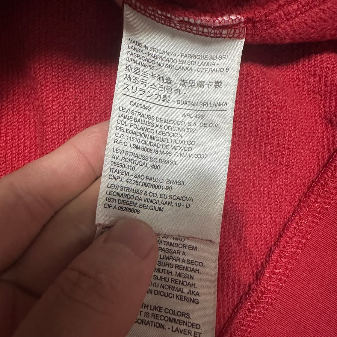 (L) 리바이스 로고 맨투맨 레드 상품이미지3