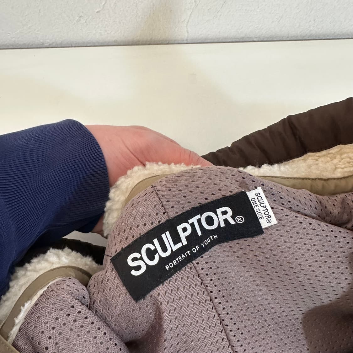 우먼FREE 스컬프터 베이지 뽀글이 후리스자켓 상품이미지5