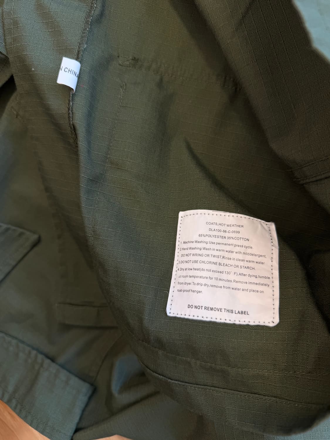 US ARMY 립스탑 퍼티그 자켓 상품이미지6