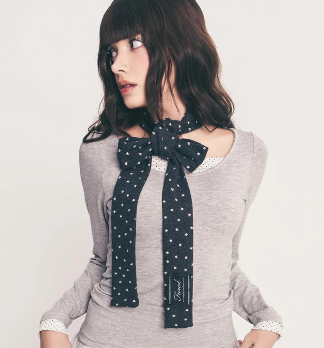 starry long scarf / charcoal 상품이미지3