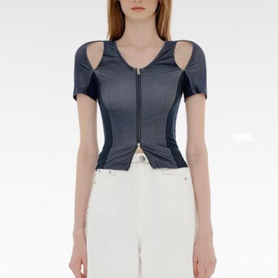 Yuse cutout denim twoway 상품이미지1