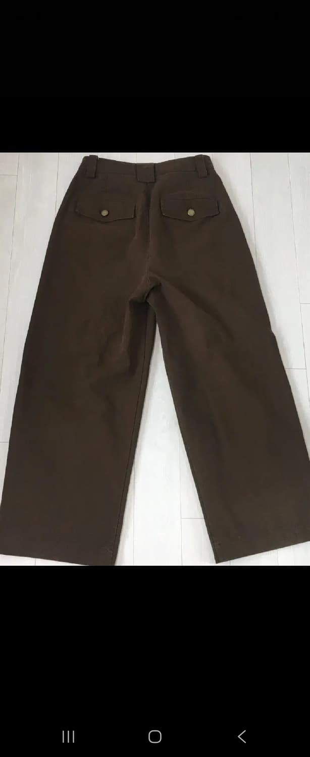 히피베 Hellooo Eat 플리츠 스트레이트 캐주얼 팬츠 브라운 XS 상품이미지8