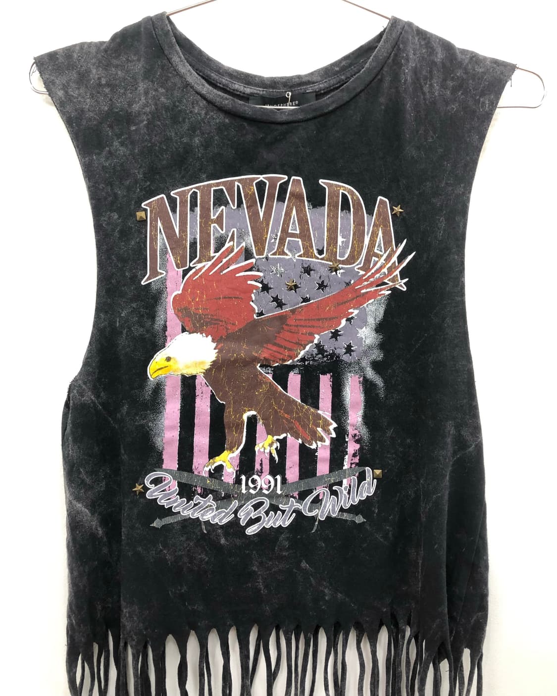 charcoal graphic print tassel sleeveless 상품이미지5