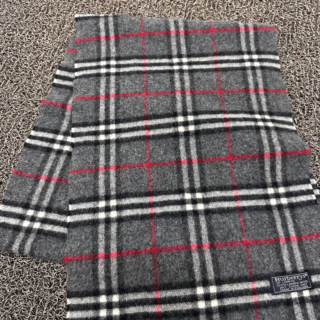 버버리 램스울 체크 머플러 목도리 그레이 상품이미지2