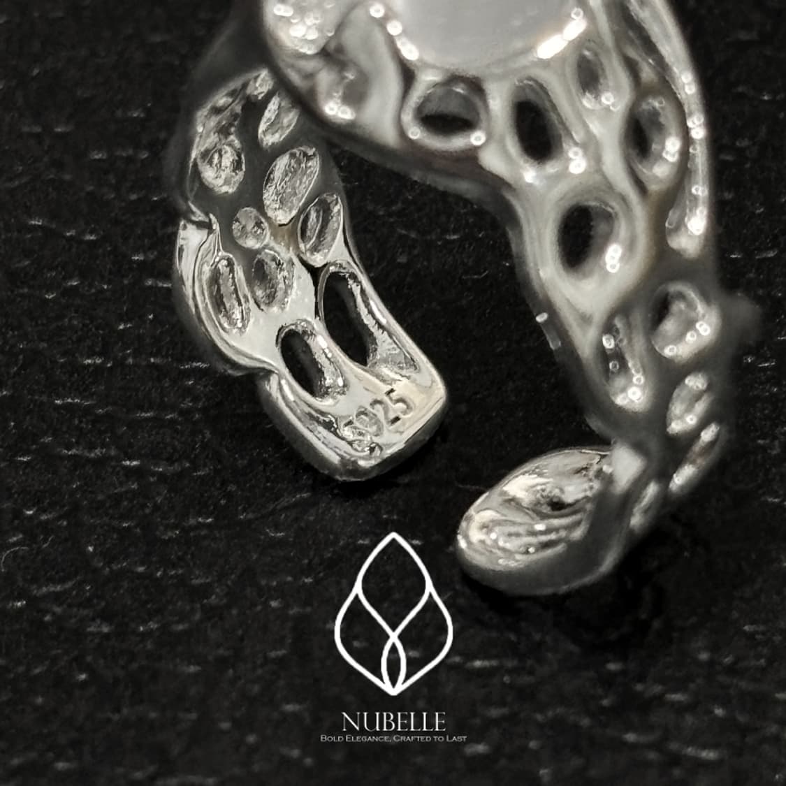 🌗 Onyx net ring / 오닉트 네트 925실버 반지 상품이미지5