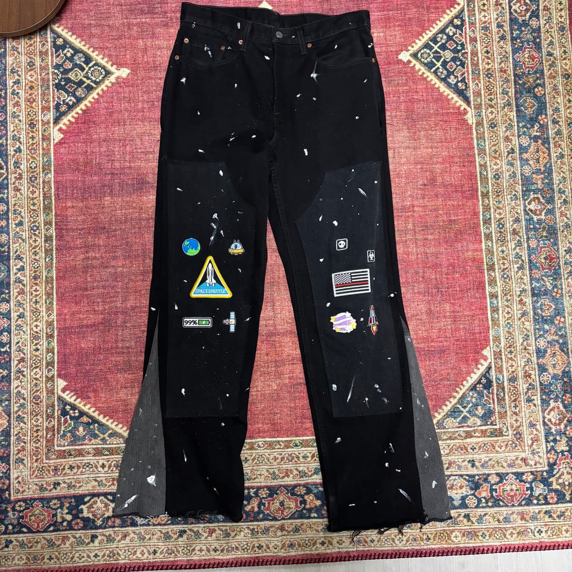 리바이스 550 흑청 패치워크 부츠컷 상품이미지1