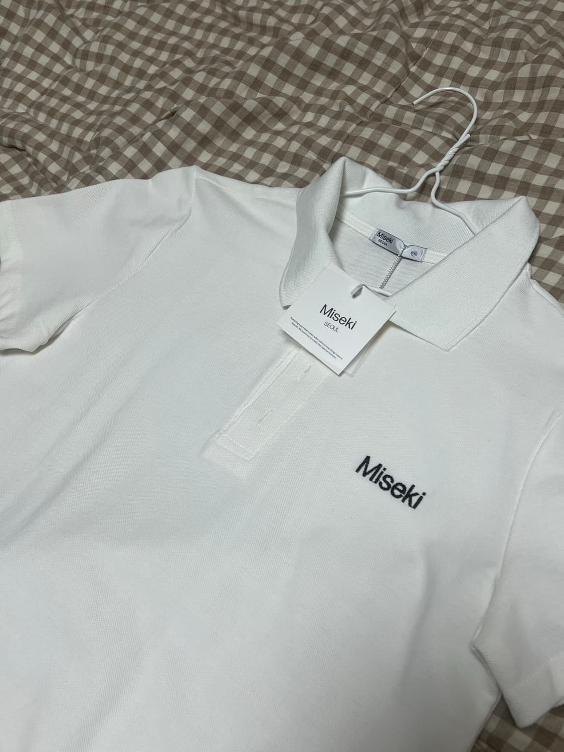 미세키서울 로고 pk티셔츠 화이트 상품이미지3