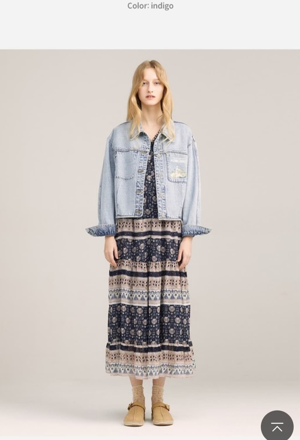 써스데이아일랜드 셔츠카라 데님 숏자켓 상품이미지8