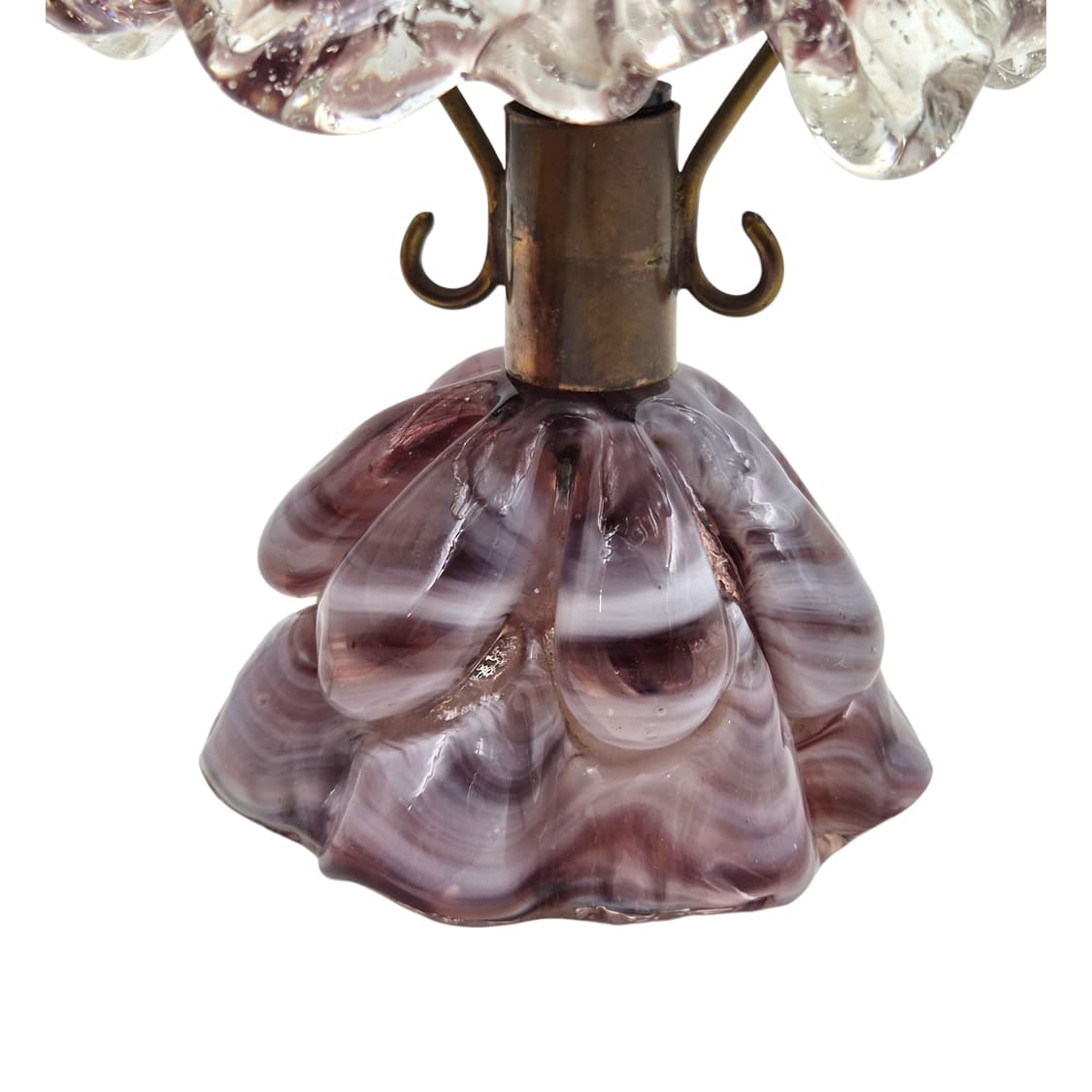 70s 레어 이와타 핸드블로운 퍼플 마블 꼬깔 램프 상품이미지5