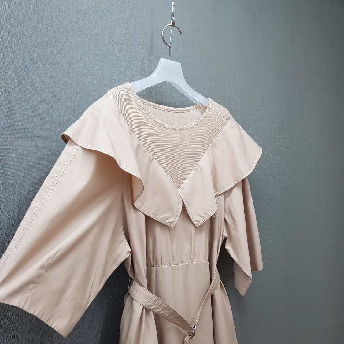 한섬 시스템 2022 세일러 카라 벨트 롱 원피스 88-98-165사이즈 상품이미지3