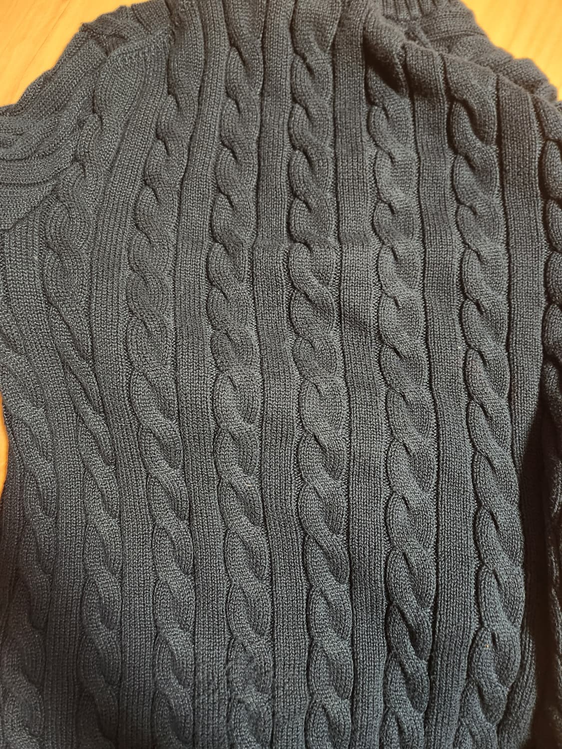 (백화점 제품) 폴로 반집업 케이블 니트 상품이미지4