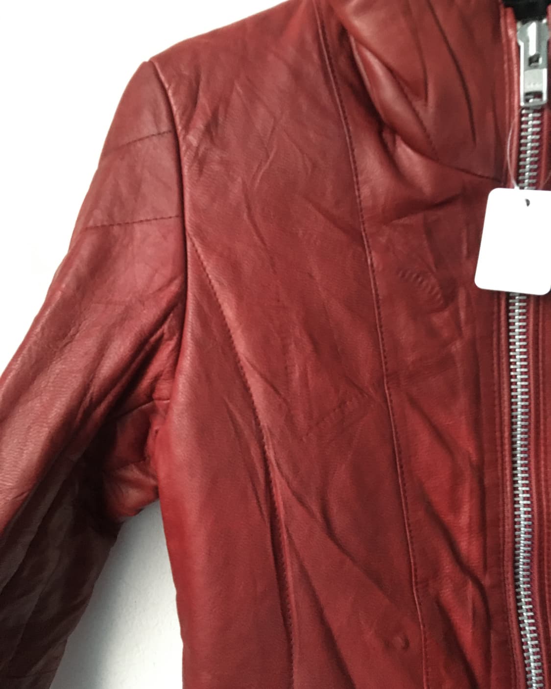 High neck leather jacket 상품이미지3