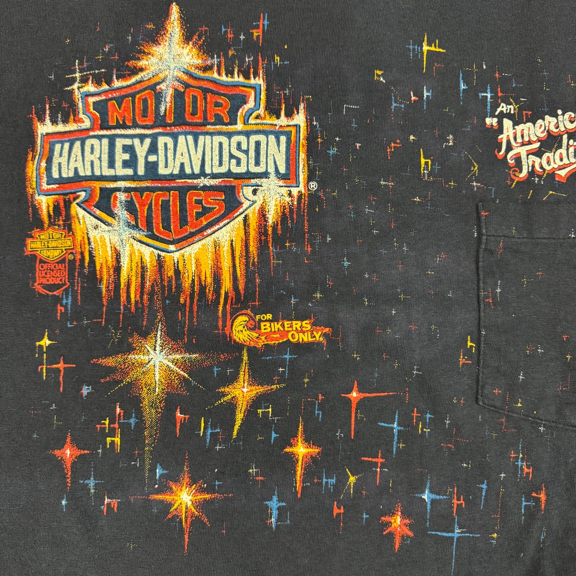 빈티지 80s Harley Davidson 할리데이비슨 포켓 티셔츠 상품이미지4