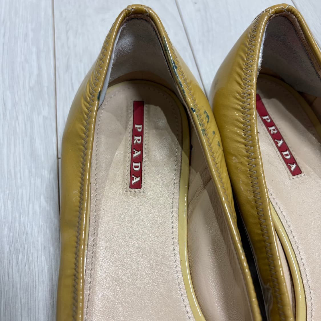 프라다 옐로우 슈즈 상품이미지5