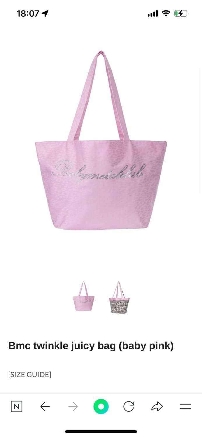 베메클 핑크 쥬시백 가방 갸루 베이비메탈클럽 상품이미지1