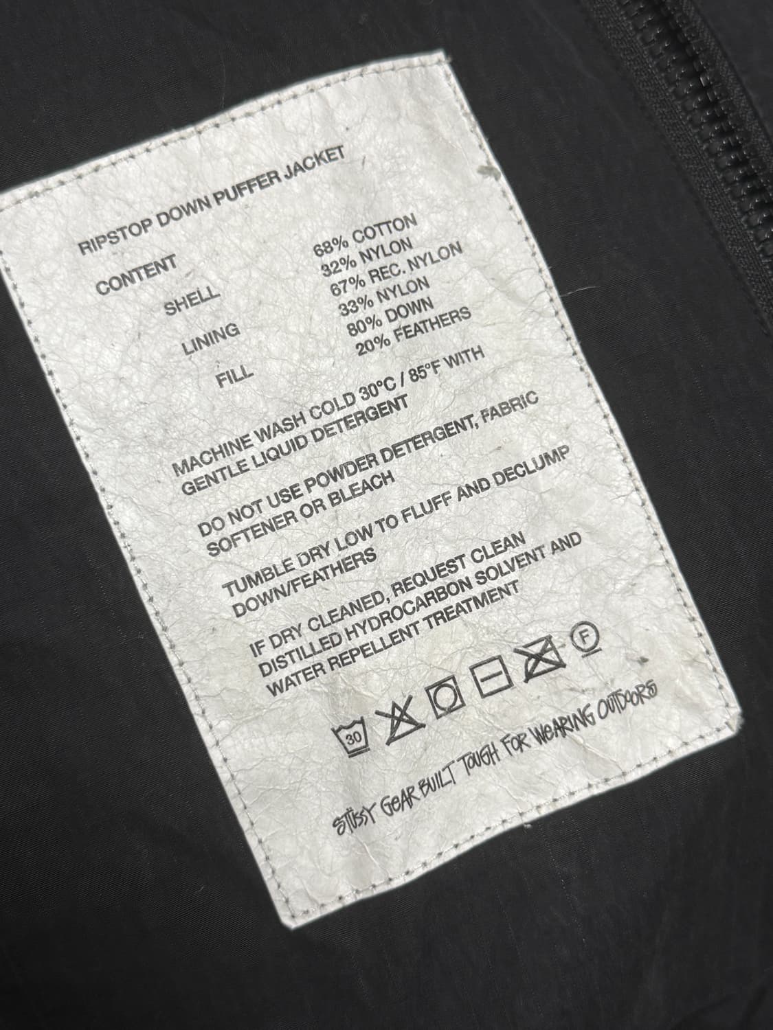 스투시 립스탑 다운 푸퍼 패딩 자켓 m 상품이미지6